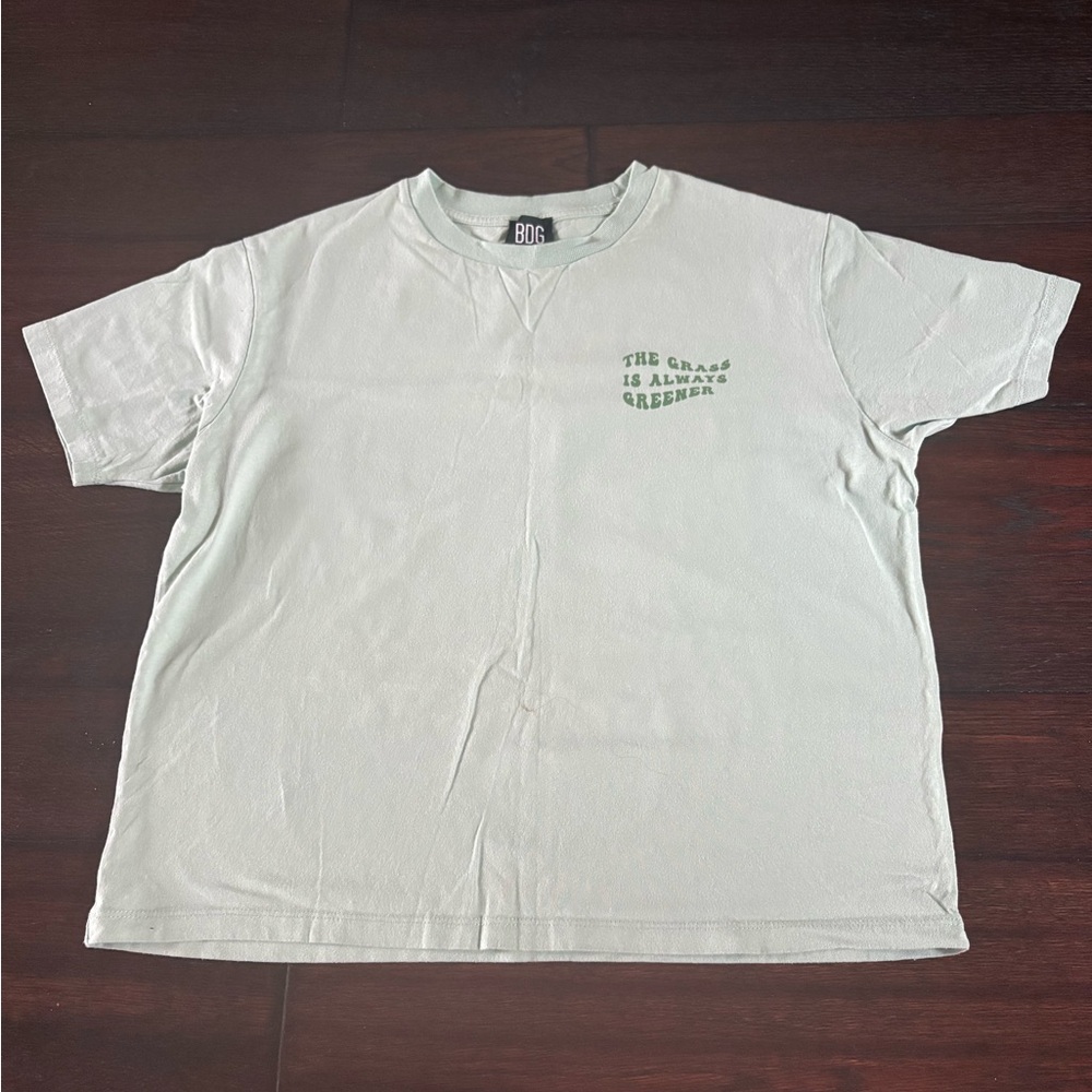 BDG Green Short Sleeve Tee Classic Crew Neck